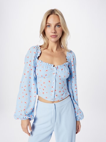 NLY by Nelly Blouse 'Flirty' in Blauw: voorkant
