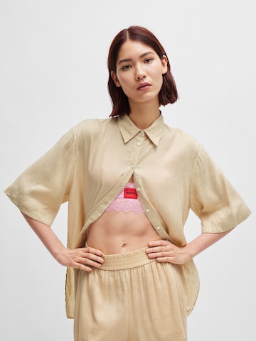 HUGO Red Blouse in Beige: front