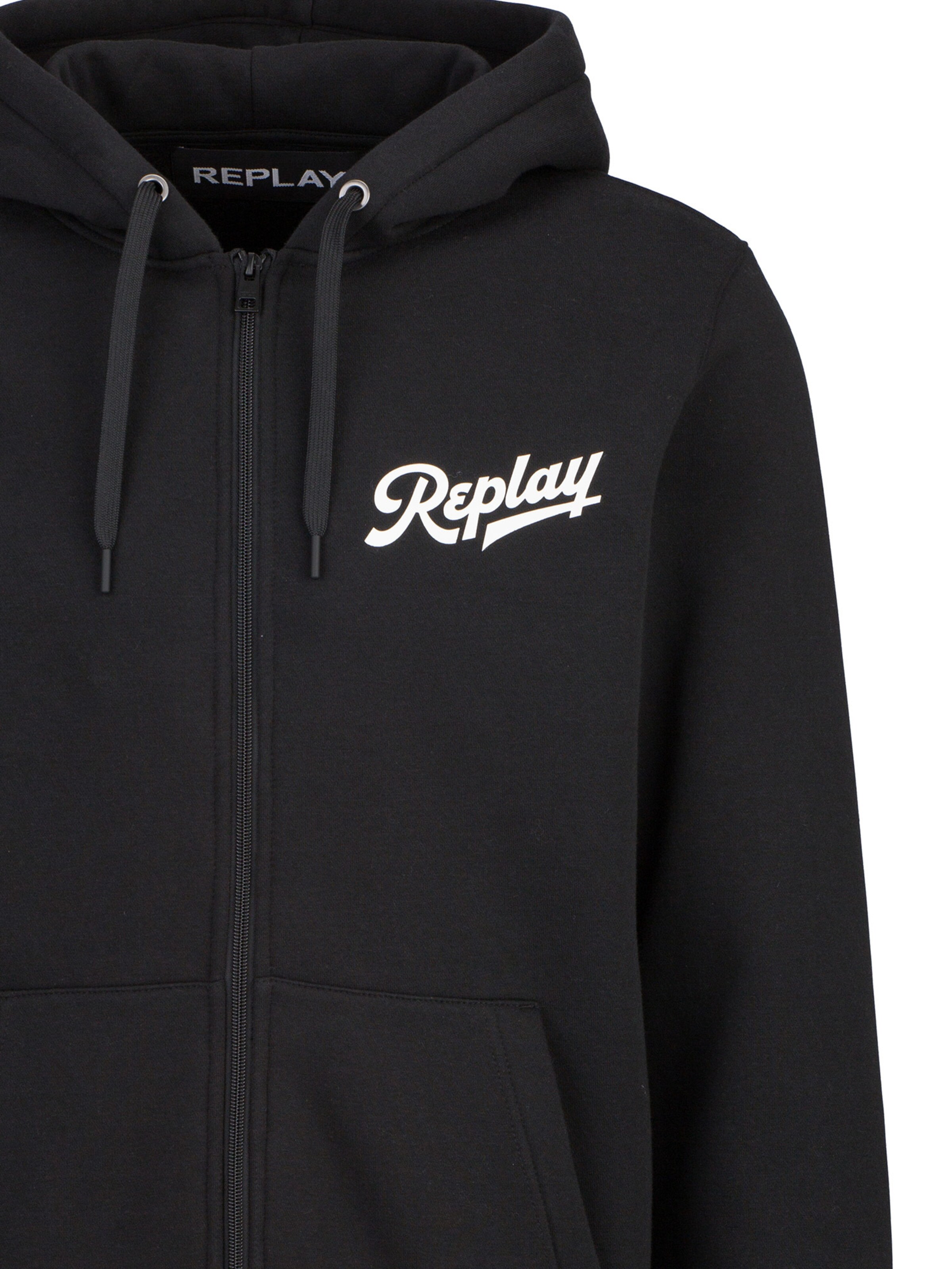 REPLAY Sweatvest in Zwart