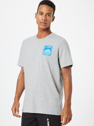 T-Shirt fonctionnel ADIDAS TERREX en gris : devant