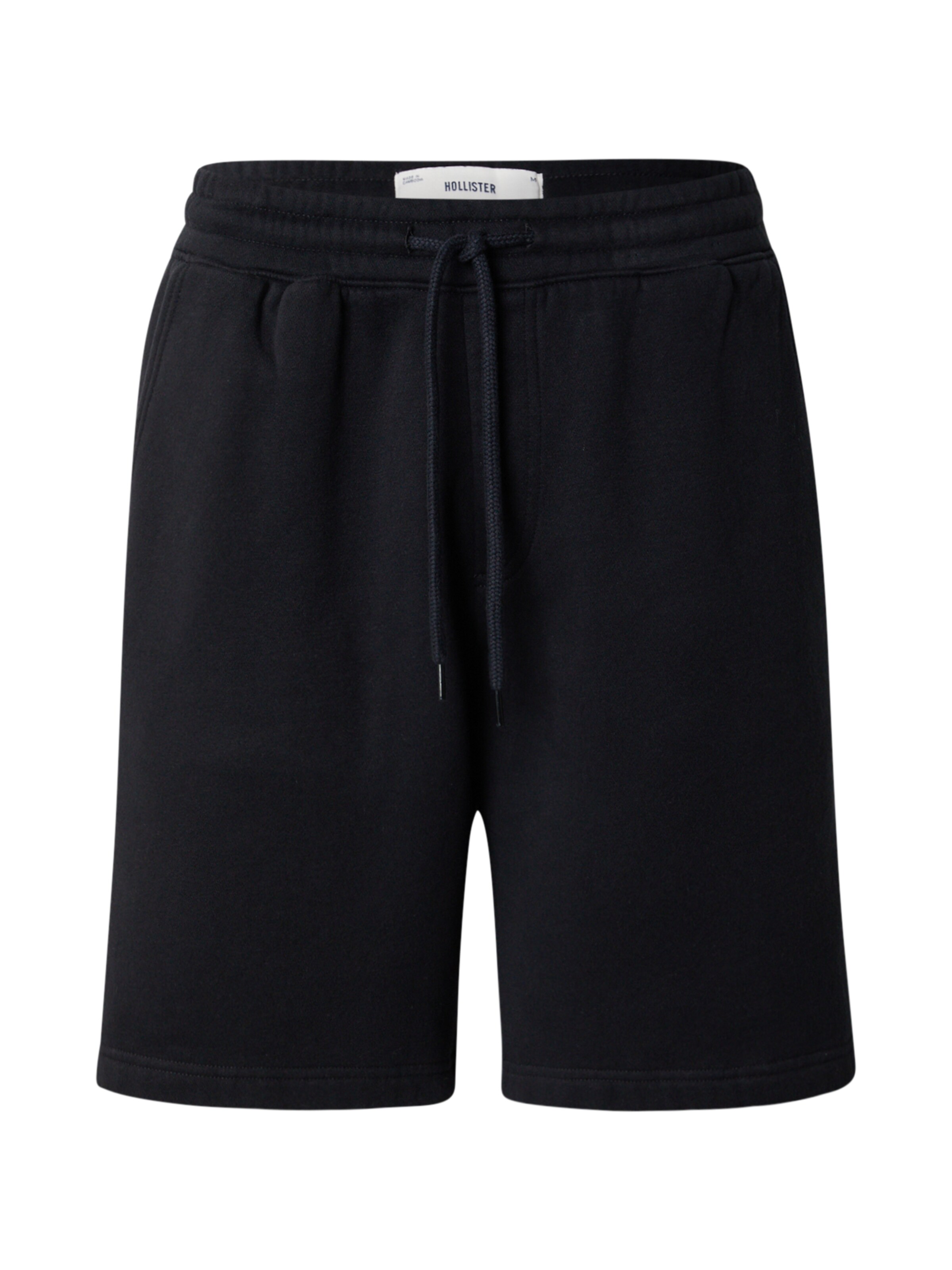 HOLLISTER Свободный крой Штаны в Черный: спереди