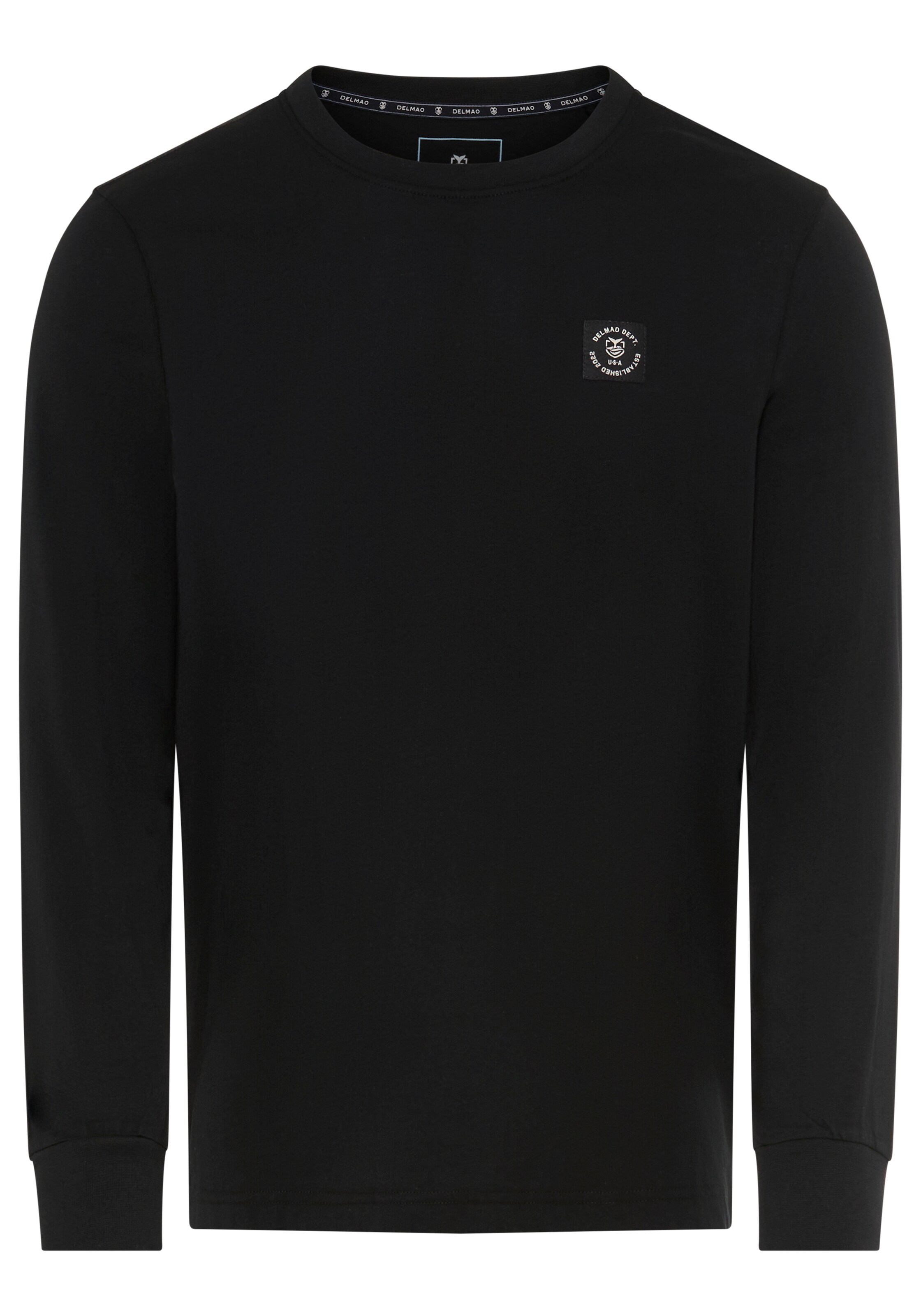 DELMAO Shirt in Schwarz: Vorderseite