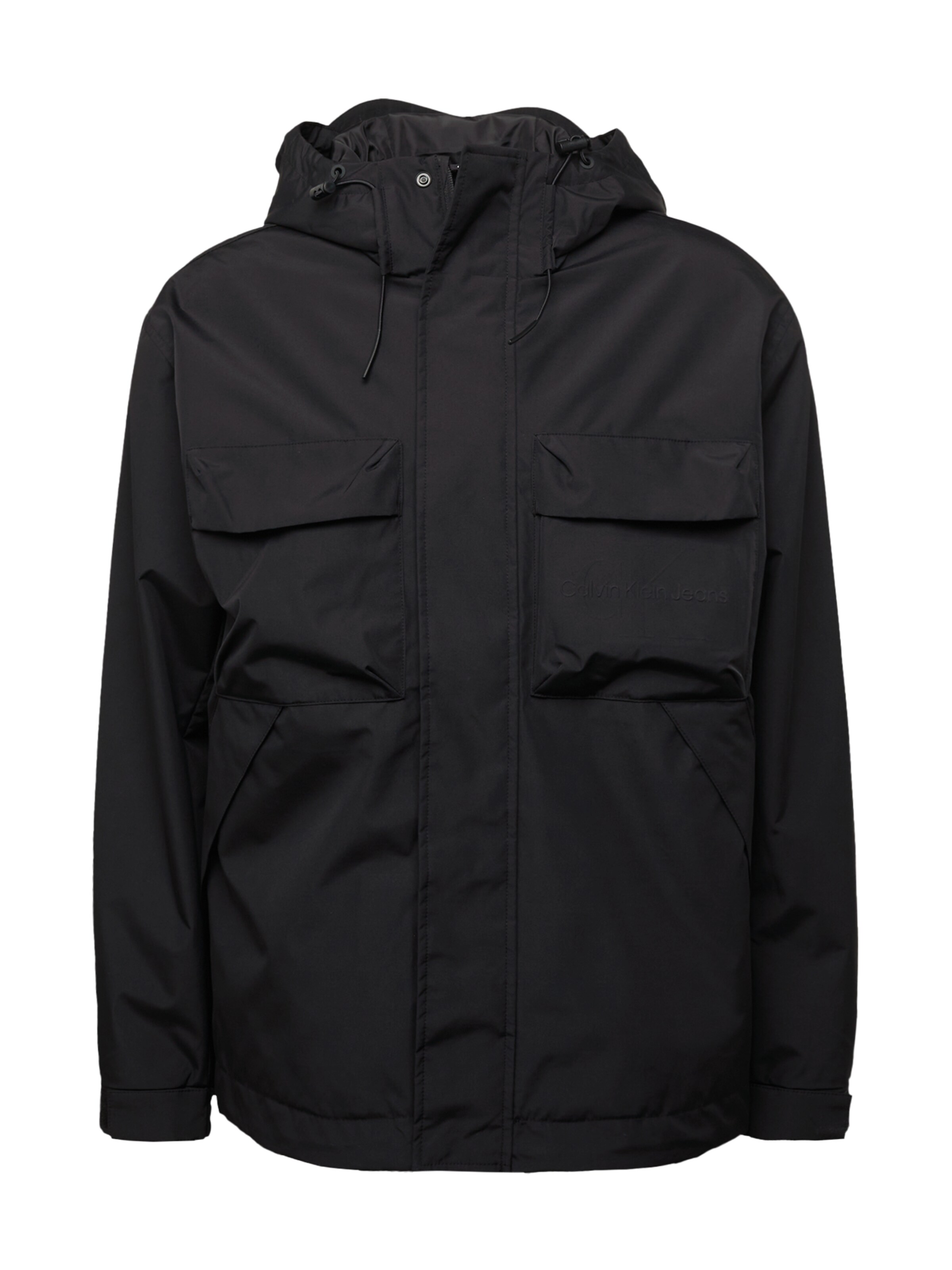 Calvin Klein Jeans Between-Season Jacket in Black: front