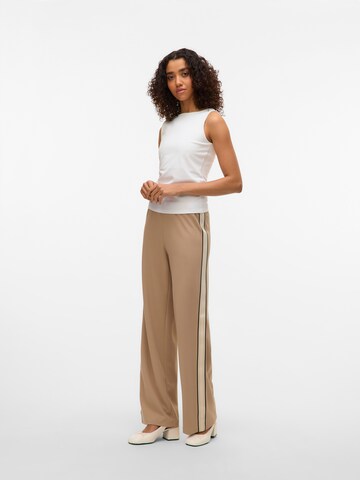 VERO MODA Wide leg Trousers 'VMBerlin' in Beige
