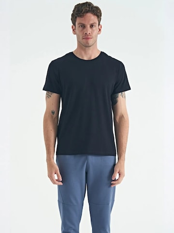 T-Shirt Tommy Life en noir : devant