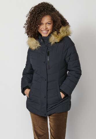 KOROSHI Winterparka in Blauw: voorkant