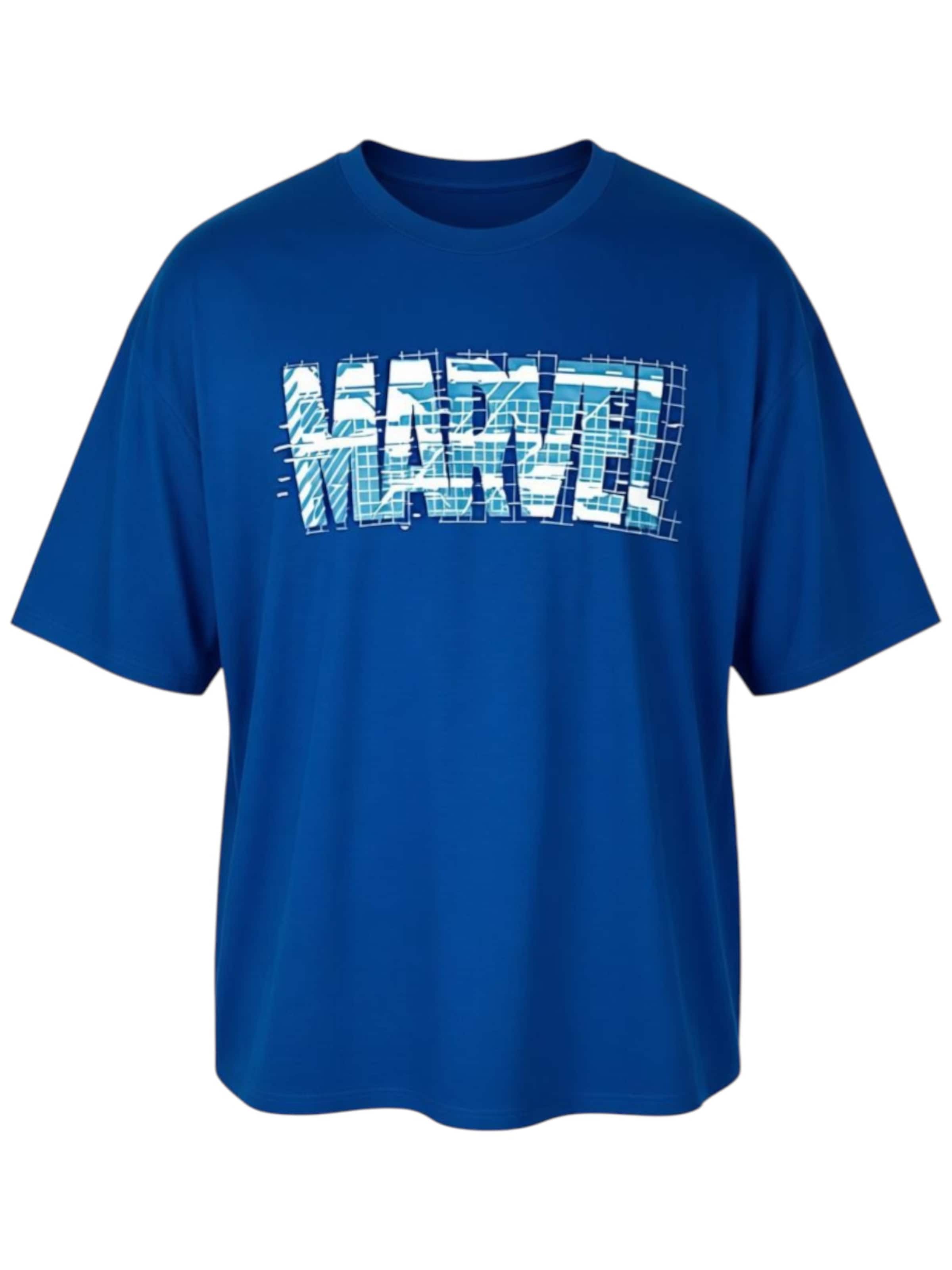 Marvel Comics Shirt 'Marvel T-Shirt Oversized' in Blau: Vorderseite