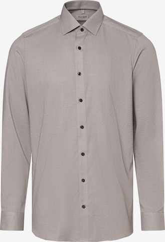 OLYMP Slim fit Business Shirt in Beige: front