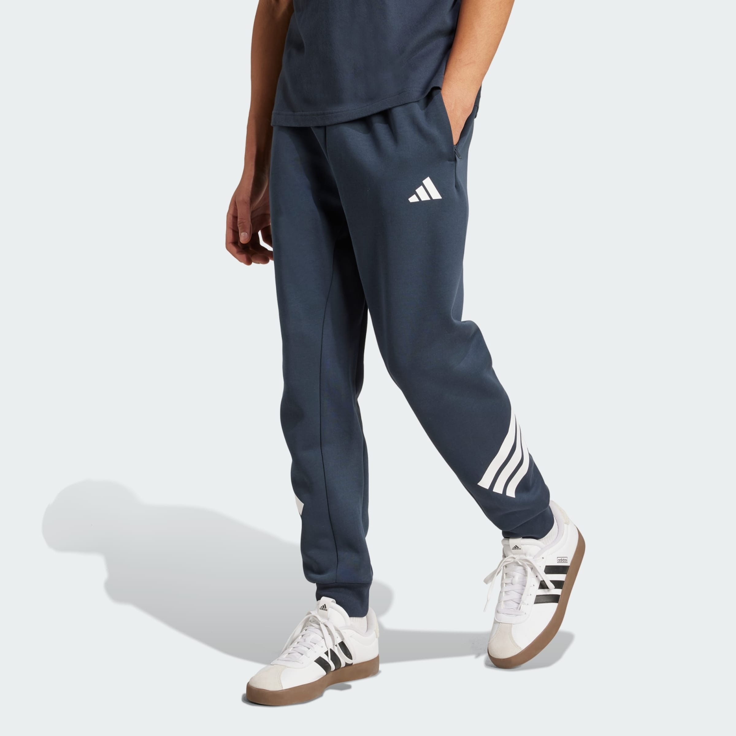 Tamsiai Mėlyna ADIDAS SPORTSWEAR Siaurėjantis Sportinės kelnės