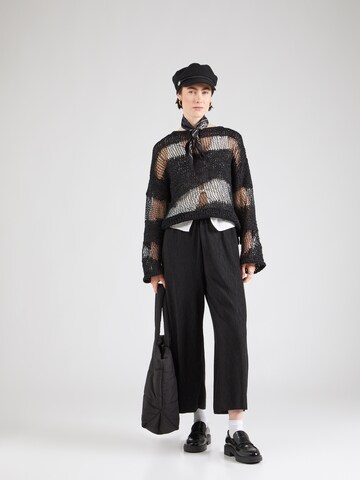s.Oliver Wide Leg Hose in Schwarz