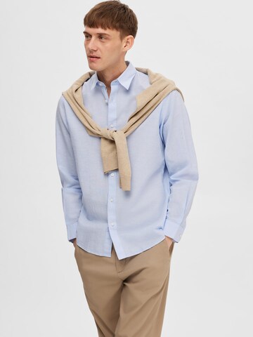 SELECTED Slim fit Overhemd in Blauw