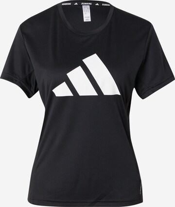 ADIDAS PERFORMANCE Функциональная футболка 'RUN IT' в Черный: спереди