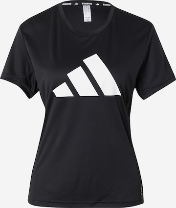 ADIDAS PERFORMANCE - Camiseta funcional 'RUN IT' en negro: frente