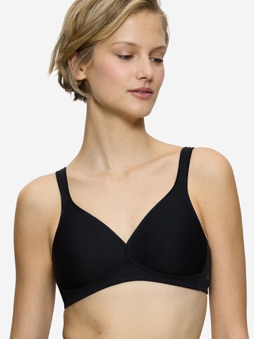 TRIUMPH T-shirt Bra 'Modern Soft & Cotton' in Black: front