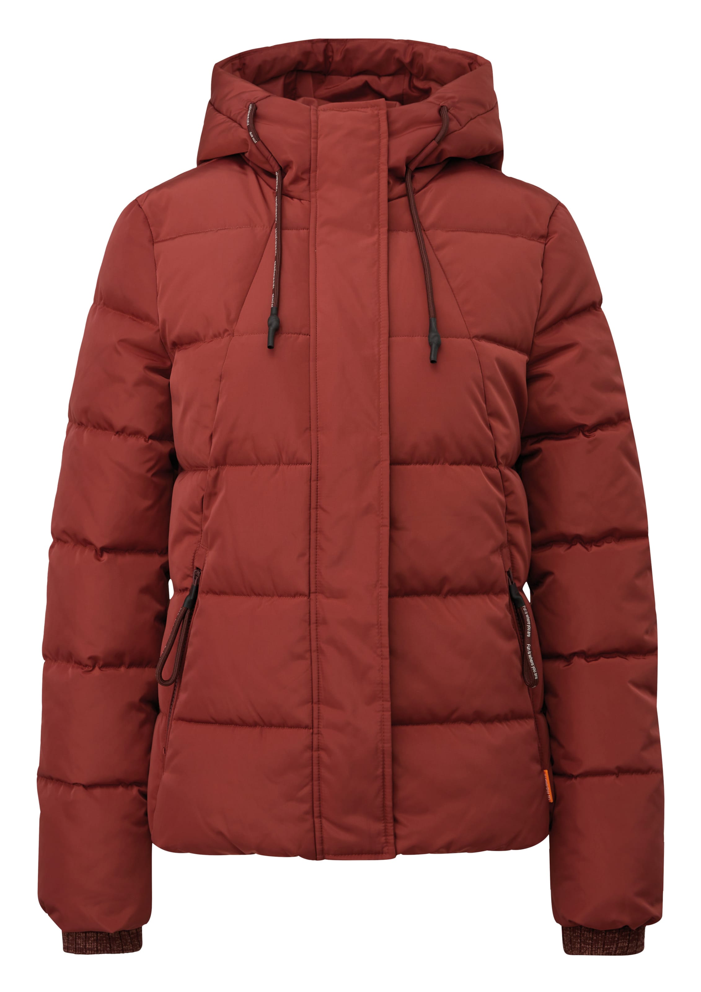 Veste d’hiver QS en rouge : devant