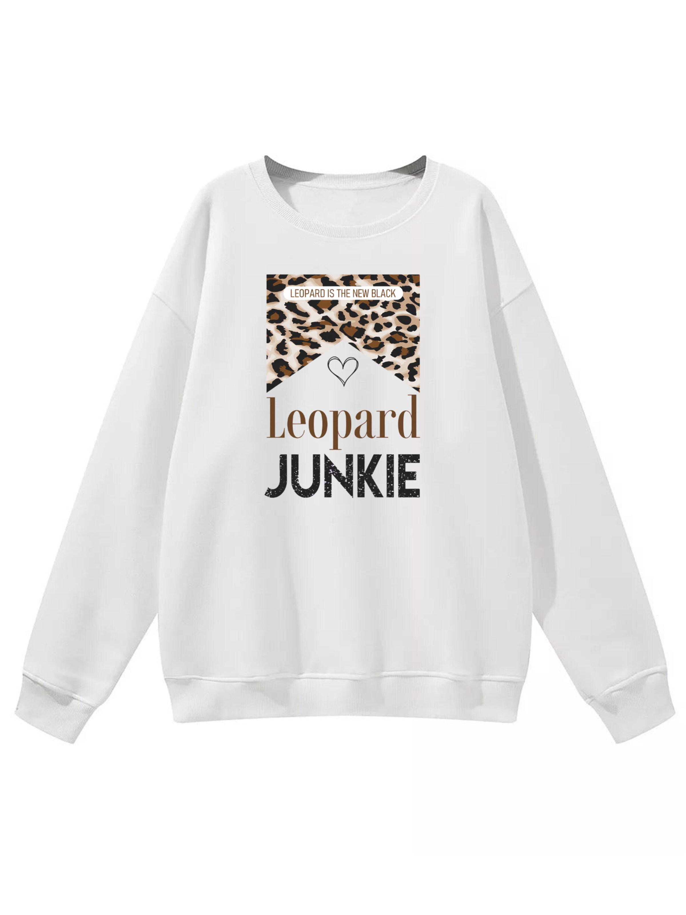 GORHEY - Sudadera 'Loose Women's Oversized Sweatshirt, Casual Style with Dropped Shoulders' en blanco