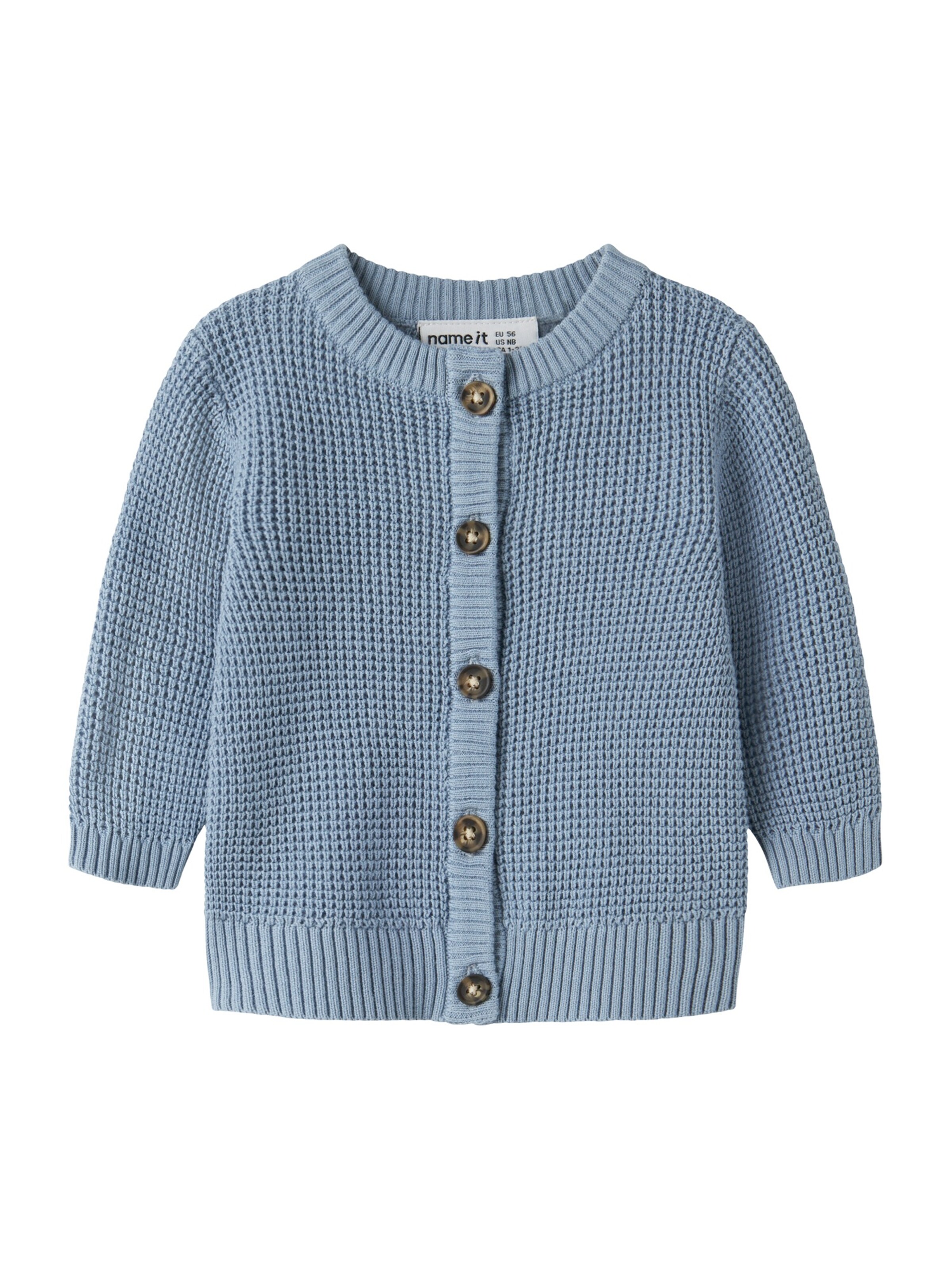 NAME IT Strickjacke 'NBNBUBBA' in Blau: Vorderseite
