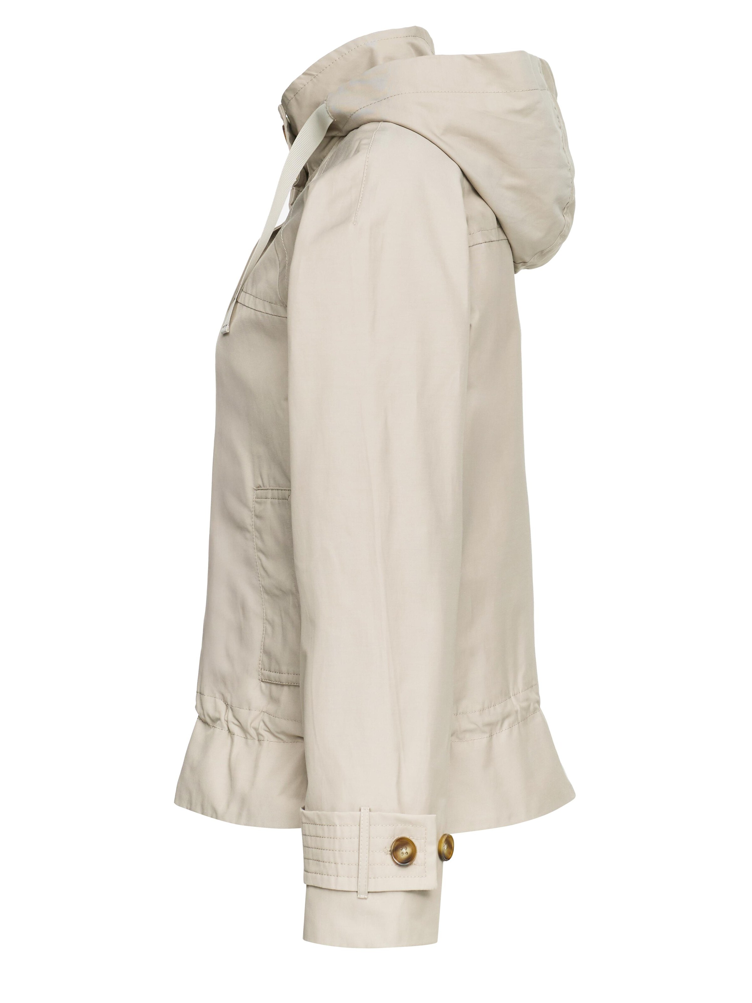 MANISA Between-season jacket 'Parka Cottonmix' in Beige