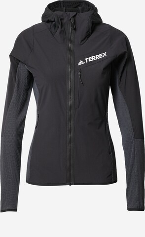 ADIDAS TERREX Athletic Jacket in Black: front