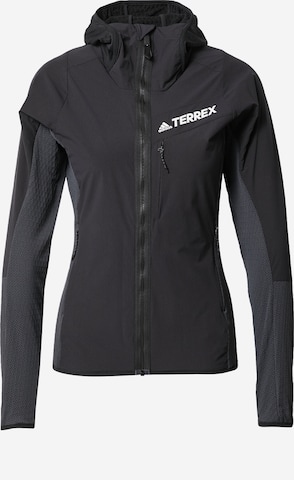 ADIDAS TERREX Athletic Jacket in Black: front