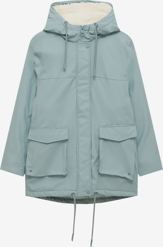 Pull&Bear Parka zimowa w kolorze niebieski: przód