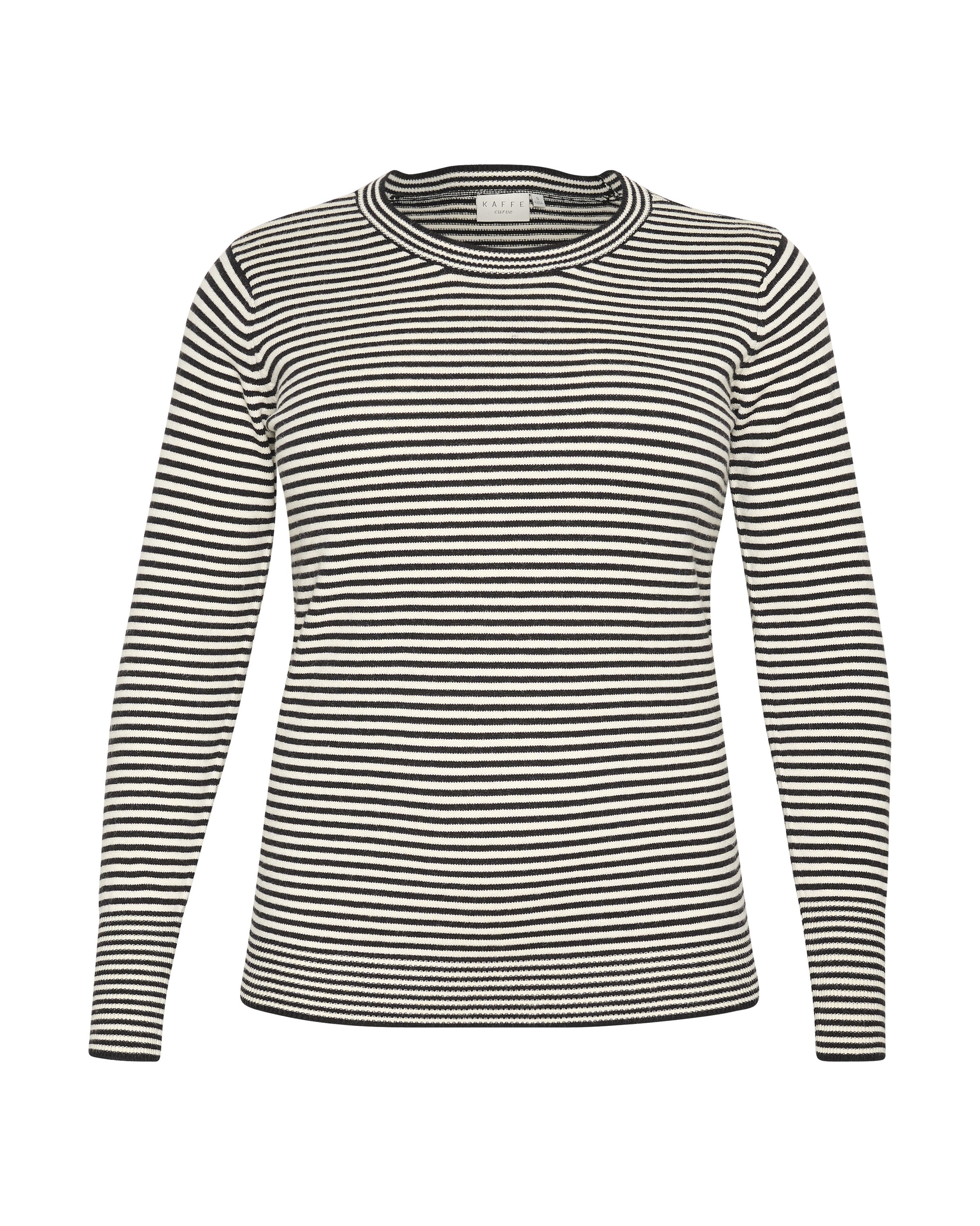 KAFFE CURVE Sveter 'KC Nalia' - Biela: predná strana