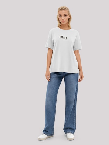 T-shirt 'SMILEY brown' F4NT4STIC en blanc