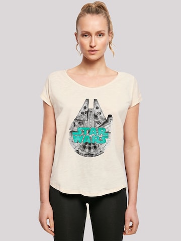 T-shirt 'Star Wars Millennium Falke Grün' F4NT4STIC en beige : devant