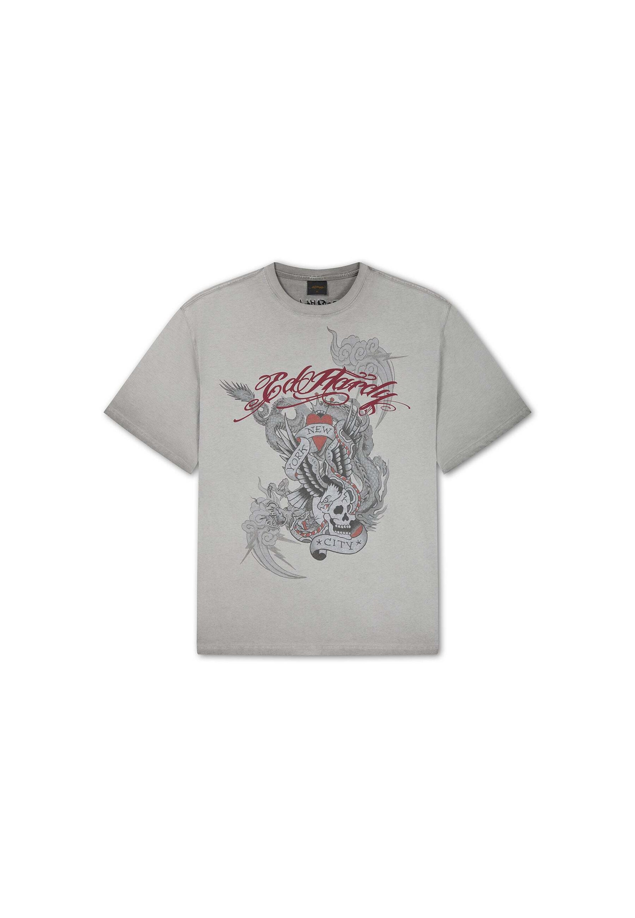Ed Hardy Shirt in Grey: front