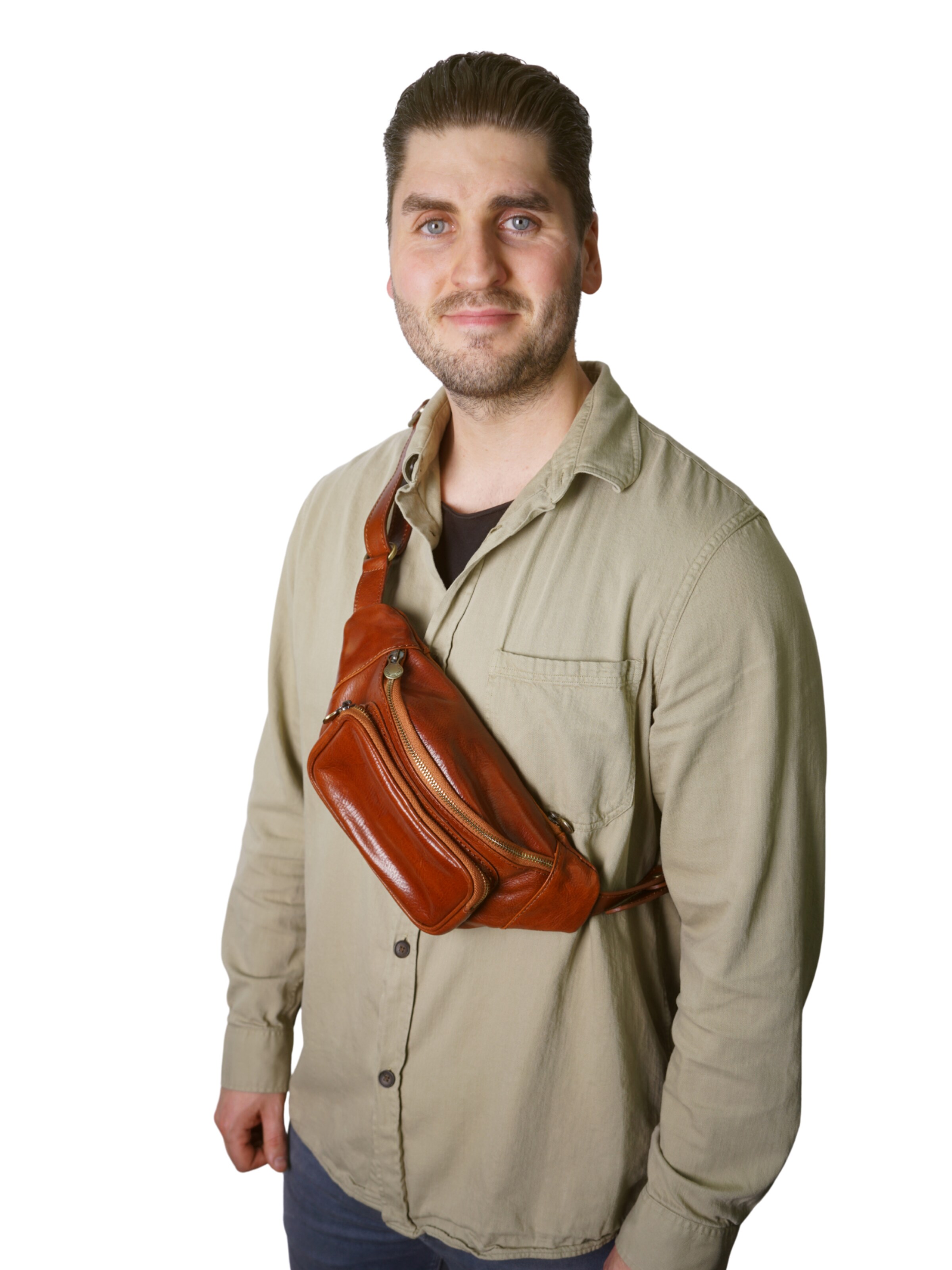 lePelou Fanny Pack 'TINO' in Brown