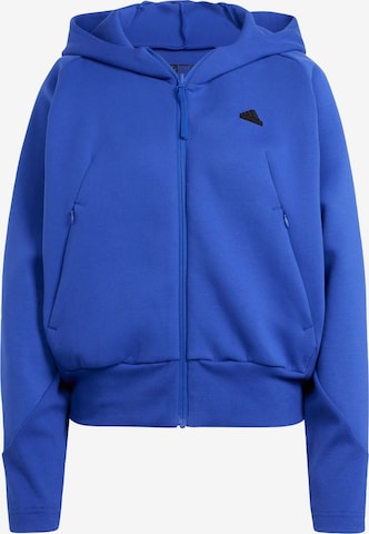 ADIDAS SPORTSWEAR Athletic Zip-Up Hoodie 'Z.N.E.' in Blue: front