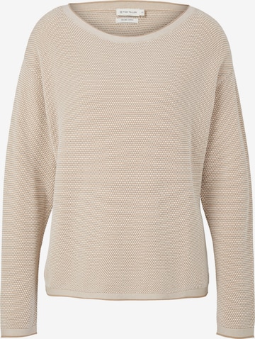 TOM TAILOR Sweater in Beige: front