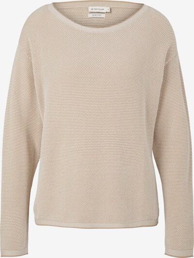 TOM TAILOR Trui in de kleur Beige / Wit, Productweergave