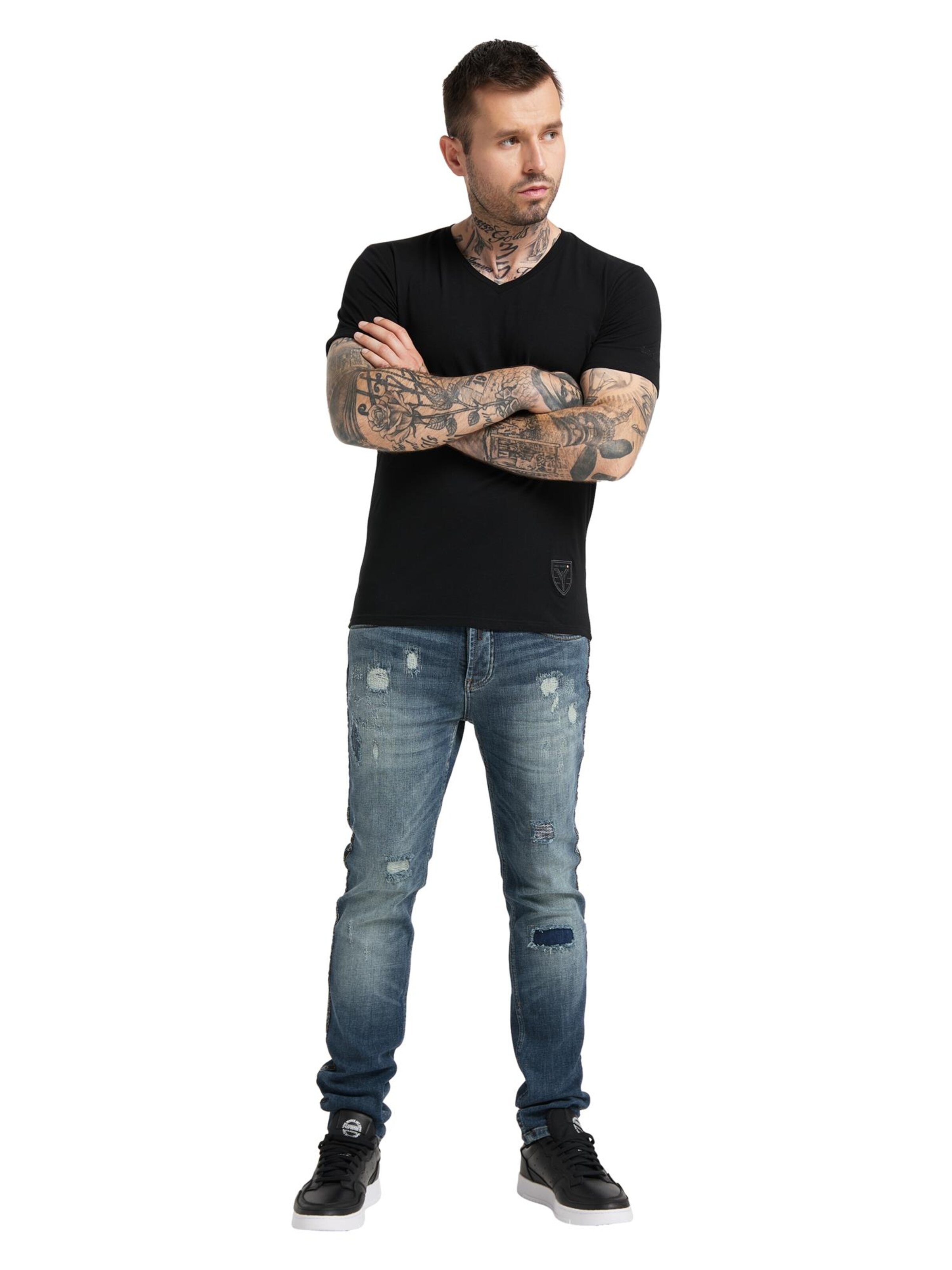 Carlo Colucci Shirt ' Cavallari ' in Zwart