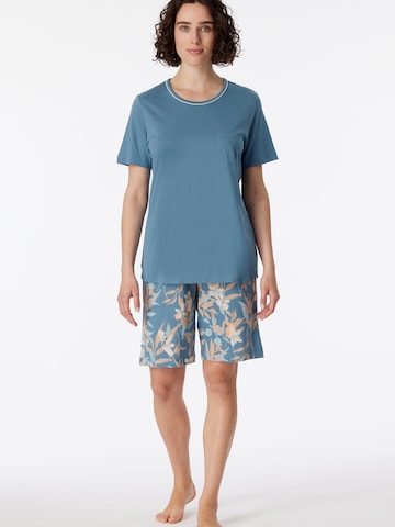 SCHIESSER Korte pyjama 'Comfort Nightwear ' in Blauw: voorkant