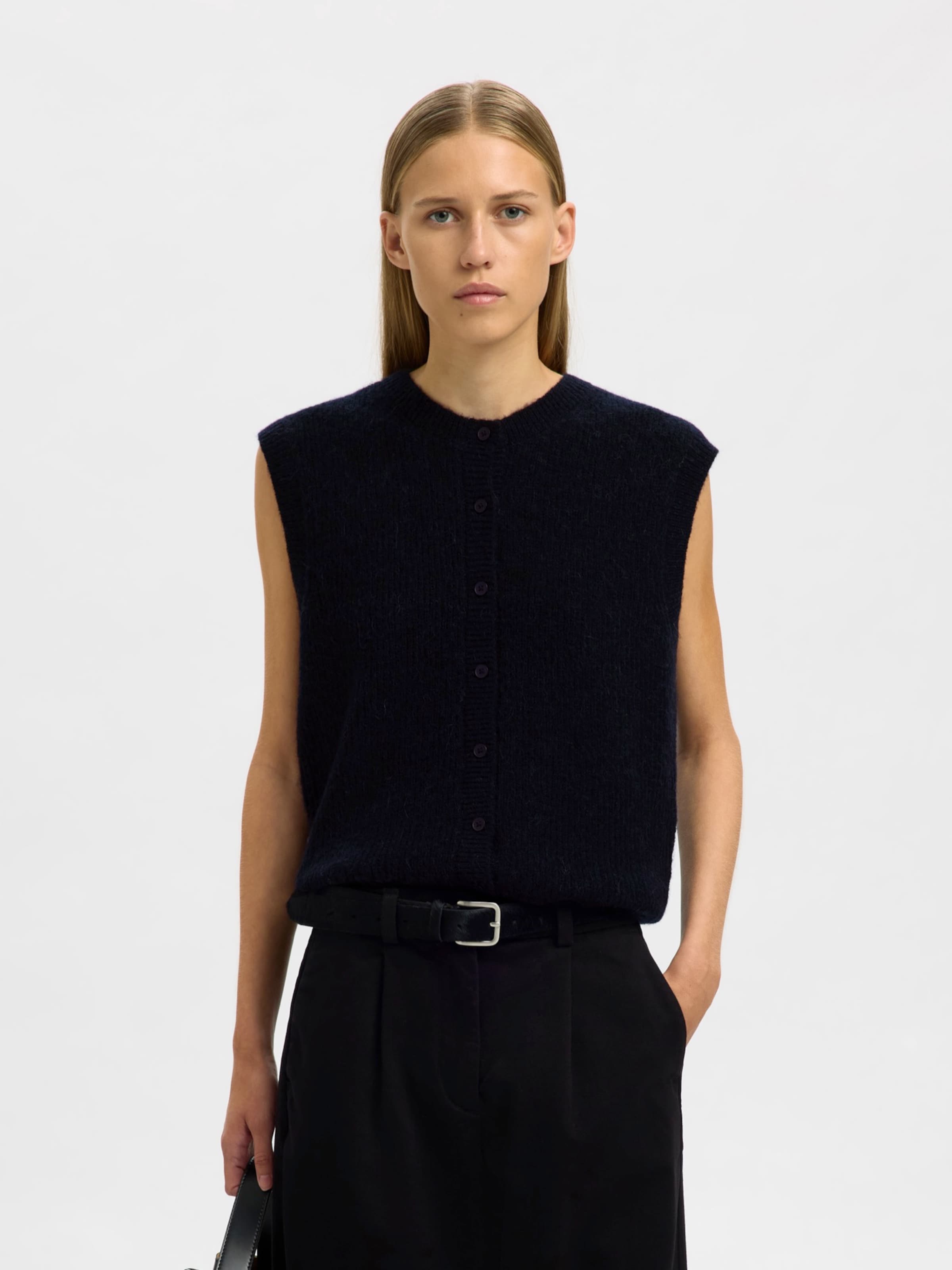 SELECTED Knitted Vest 'SLFLulu' in Sapphire | ABOUT YOU