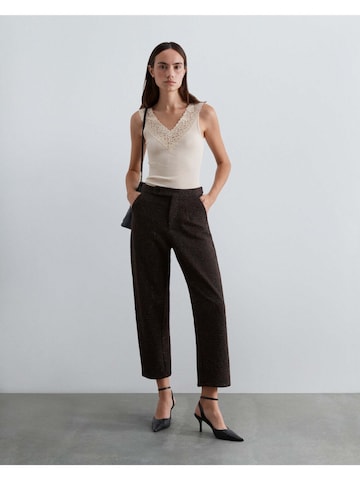 Scalpers Barrel Pants 'Knitty' in Brown