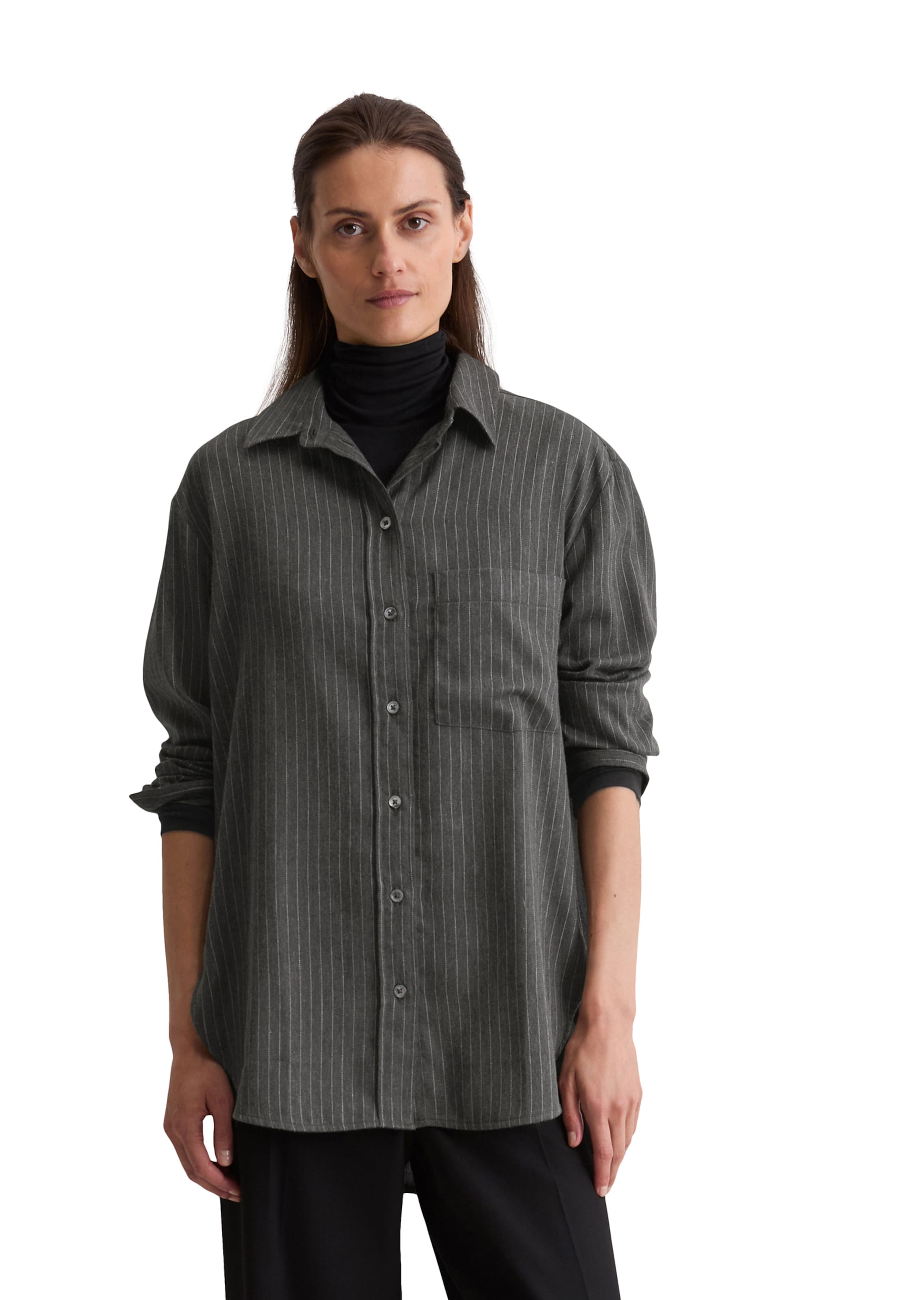 Marc O'Polo Bluse in Grau: Vorderseite