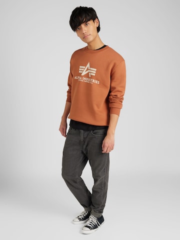 ALPHA INDUSTRIES Sweatshirt in Brown