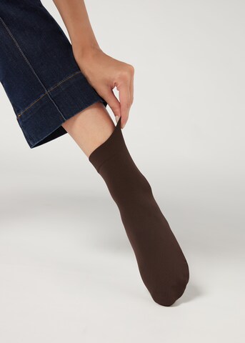 CALZEDONIA Socks in Brown: front