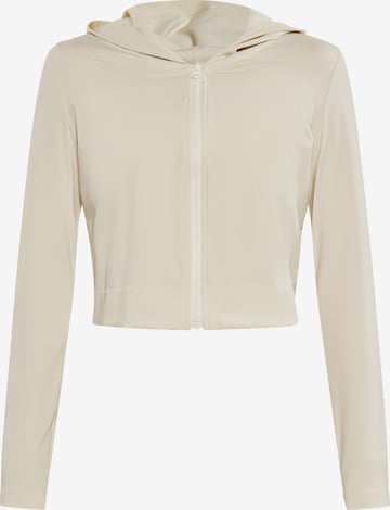 faina Athlsr Zip-Up Hoodie in Beige: front