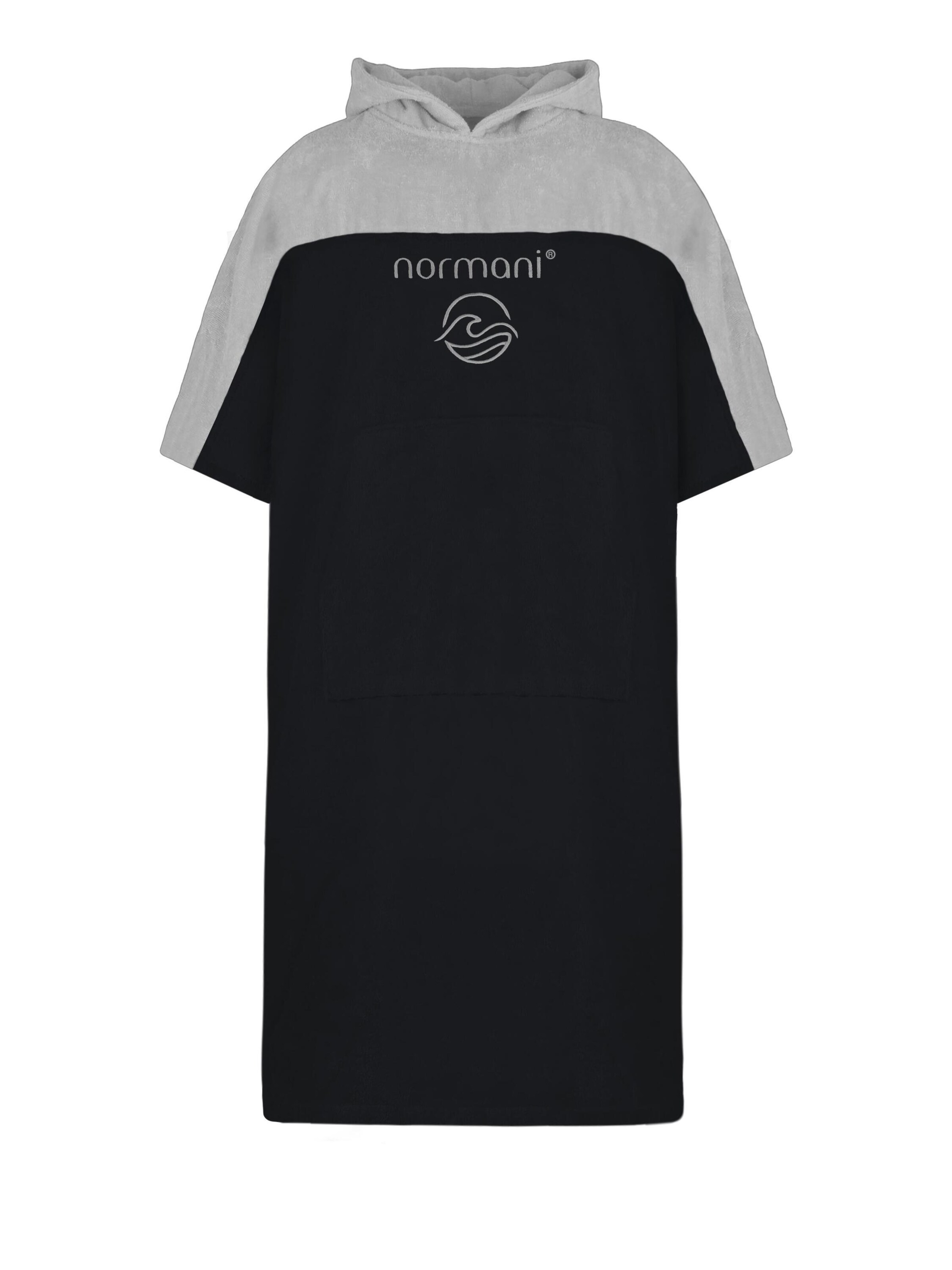 normani Poncho 'Kuta' in grau / schwarz, Produktansicht