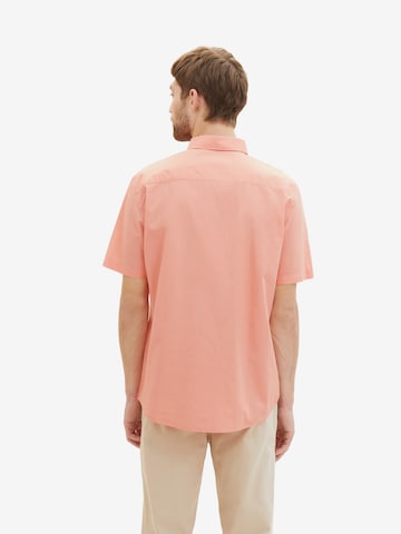 TOM TAILOR Comfort fit Button Up Shirt in Orange