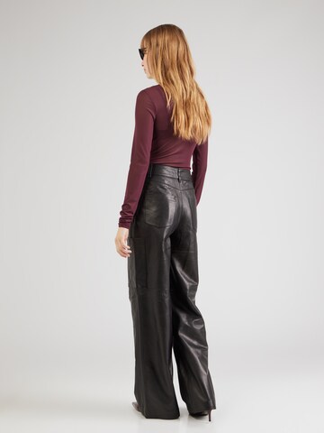 IRO - Pierna ancha Pantalón cargo en negro