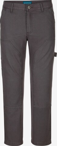 Coupe slim Pantalon chino Boston Park en gris : devant