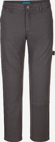 Coupe slim Pantalon chino Boston Park en gris : devant