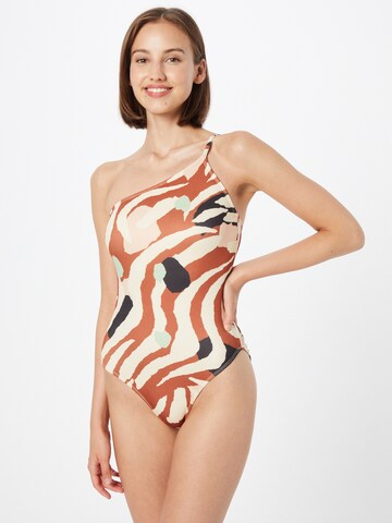 WarehouseJednodijelni kupaći kostim - smeđa boja: prednji dio