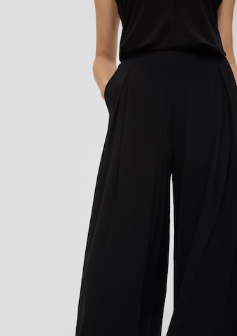 s.Oliver BLACK LABEL Wide leg Broek in Zwart