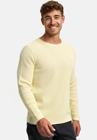 INDICODE JEANS Trui ' Petri ' in Geel: voorkant