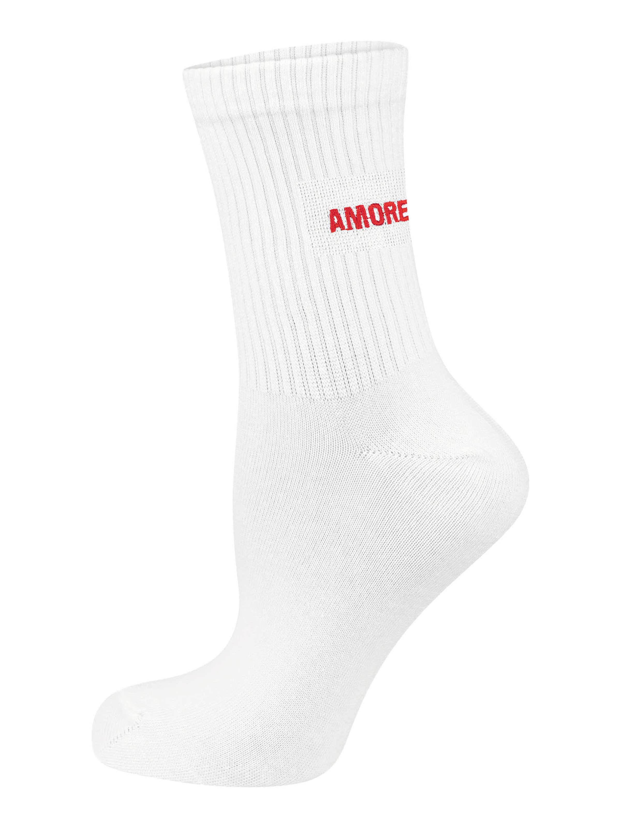 Nur Die Basicsocken ' Good Vibes ' in Weiß